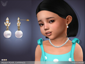 Sims 4 — Peggy Pearl Earrings For Toddlers by feyona — Peggy Pearl Earrings For Toddlers come in 3 colors: yellow, white