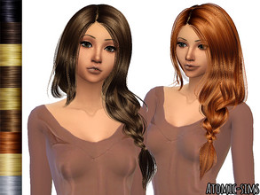 Sims 4 — Anto Federica hairstyle peggyed v3 by Daweesims — New retextured hair for you and your sims. I hope you like it!