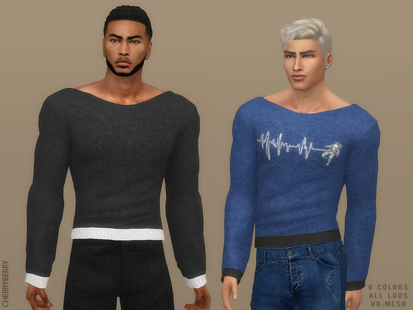 The Sims Resource - Cory - Men's Cozy Sweater