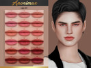 Sims 4 — Lips M1 by Anonimux_Simmer — - 18 Swatches - Male/Famele - Compatible with the color slider - BGC - HQ - Thanks