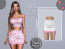 Sims 4 — SET 044 - Skirt by Camuflaje — Fashion set that includes a top and a skirt ** Part of a set ** * New mesh *