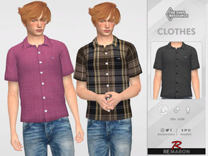 Sims 4 — Formal Shirt 07 for Male Sim by remaron — Button Ups Shirts for YA male in The Sims 4 ReMaron_M_FormalShirt07