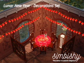 Sims 4 — Lunar New Year - Decorations Set by simbishy — Wishing everybody a wonderful Lunar New Year! ^_^ This is a set