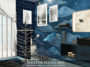 Sims 4 — Winter Pleasures by dasie22 — Winter Pleasures is a modern bathroom. Please, use code "bb.moveobjects