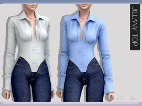 Sims 4 — Belaloallure_Jillany top (patreon) by belal19972 — Simple corset shirt for your sims enjoy :) 