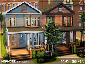 Sims 4 — Kenmore by xogerardine — Kinda of a townhouse build! It's so cute, I love how it turned out, with little