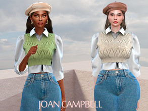 Sims 4 — Daniella Top by Joan_Campbell_Beauty_ — 12 swatches Custom thumbnail Original mesh Hq compatible