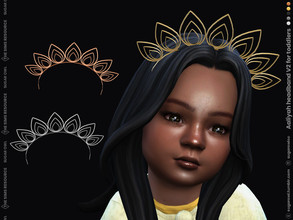 Sims 4 — Aaliyah headband V2 for toddlers by sugar_owl — Aesthetic headband with metal petals for toddlers. Female and