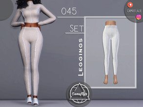 Sims 4 — SET 045 - Leggings by Camuflaje — Fashion set that includes a top and leggings ** Part of a set ** * New mesh *