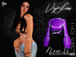 Sims 4 — New VI Collection - Loren Top by Viy_Sims — Happy New Year!! New Mesh 13 Colors Compatible with HQ mode Low Poly