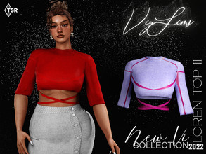 Sims 4 — New VI Collection - Loren Top II by Viy_Sims — Happy New Year!! New Mesh 12 Colors Compatible with HQ mode Low