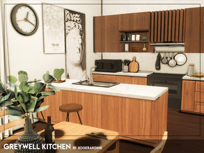 Sims 4 — Greywell Kitchen (TSR only CC) by xogerardine — Modern kitchen with natural light! 