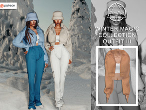 Sims 4 — [PATREON] Winter Magic Collection - SET III (Jacket & Top) by Camuflaje — * New mesh * Compatible with the