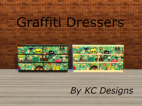 Sims 4 — Graffiti Dresser by TwistedFoil95 — Graffiti Dresser This is an base game recolor item, The Graffiti dresser is