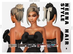 Sims 4 — LeahLillith Neena Hairstyle by Leah_Lillith — Neena Hairstyle All LODs Smooth bones Custom CAS thumbnail Works