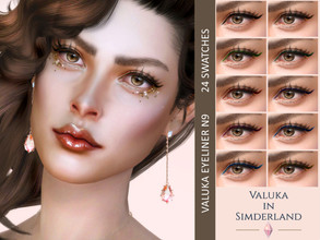 Sims 4 — [Patreon] Valuka eyeliner N9 by Valuka — 10 colours CAS thumbnail Eyeliner category HQ compatible