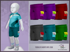 Sims 4 — Toddler Shorts RPL135B by RobertaPLobo — :: Toddler Shorts RPL135B - shorts with pocket - TS4 :: 6 swatches ::