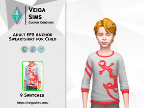Sims 4 — Adult EP2 Anchor Sweatshirt for Child by David_Mtv2 — Available in 9 swatches for child only. I adapted the