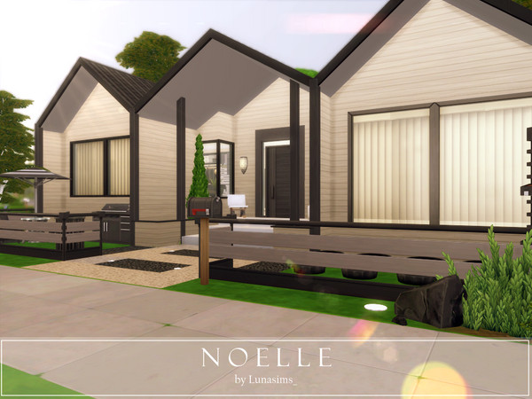 Sims 4 — Noelle by Lunasims_ — Cute little cozy house for your Sims! It has a living room combined with a kitchen and