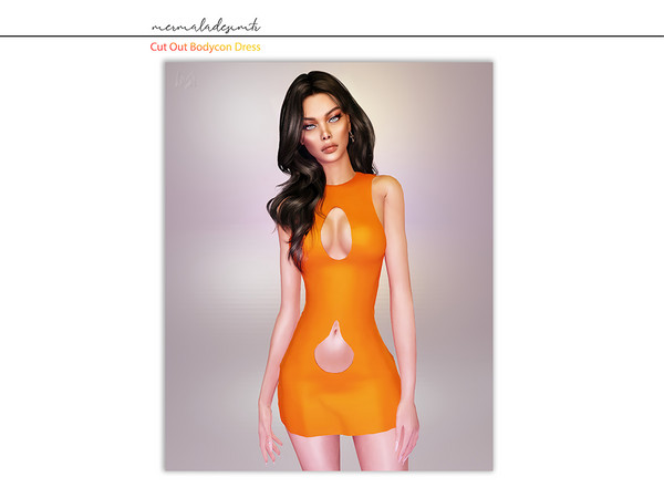 Sims 4 — [PATREON] Cut Out Bodycon Dress  by Mermalade — - New Mesh - All Lods - 10 Swatches - Custom thumbnail -