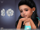 Sims 4 — Bella Flower Earrings For Toddlers by feyona — Bella Flower Earrings For Toddlers come in 3 colors of metal: