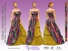 Sims 4 — Tiered Wedding/Formal Dress by TajLibraCreations — Gorgeous Tiered Wedding/Formal Dress with Tribal Print Design