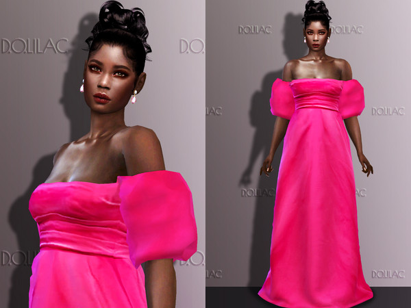 The Sims Resource - Puffy Sleeve Gown DO273