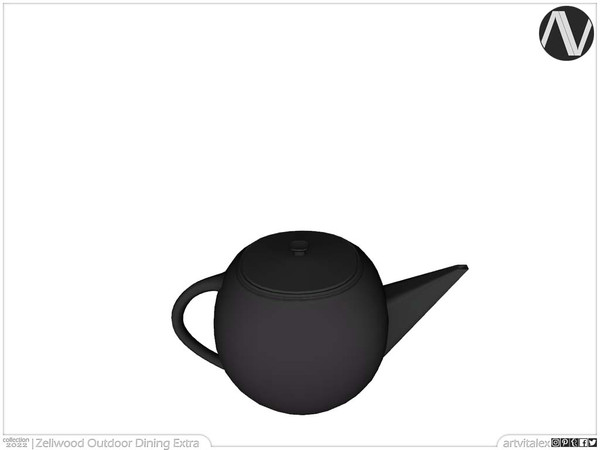 Sims 4 — Zellwood Teapot by ArtVitalex — Outdoor And Garden Collection | All rights reserved | Belong to 2022