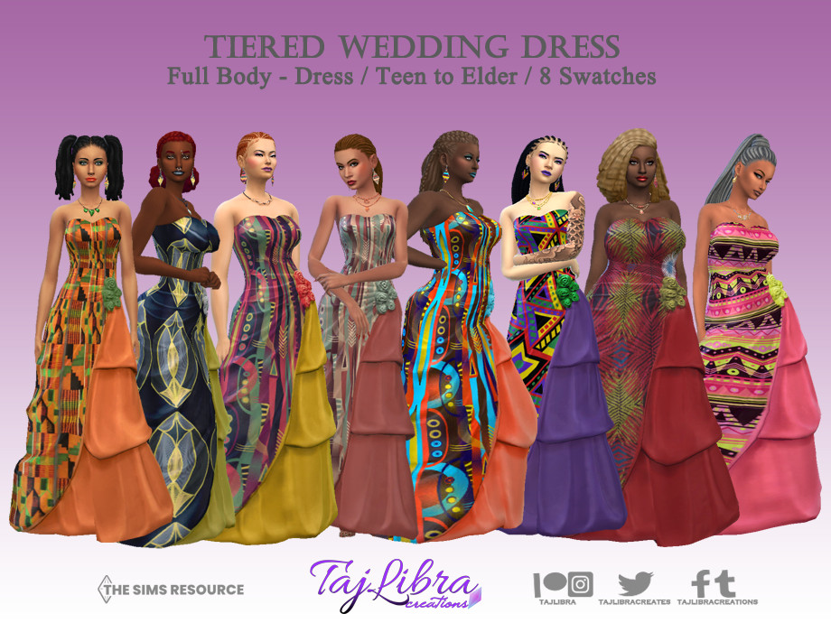The Sims Resource - Tiered Wedding/Formal Dress