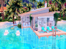Sims 4 — Seaside Eco Cabin by LJaneP6 — No CC! Price: $63 756 Size: 30 x 20 1 Bedroom 1 Bathroom Small eco beach house.