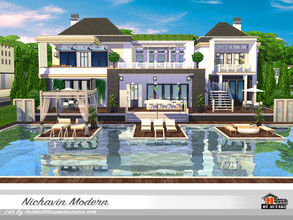 Sims 4 — Nichavin Modern NoCC by autaki — Nichavin Modern NoCC Luxury modern styles. House for your simmies. Hope you