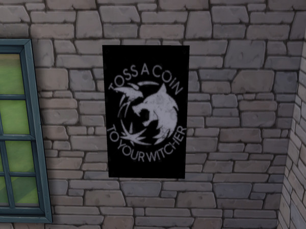 Sims 4 — Toss a coin to your Witcher by jesshailey — The Witcher as a poster. Great for kids room, gym, bedroom, hangout