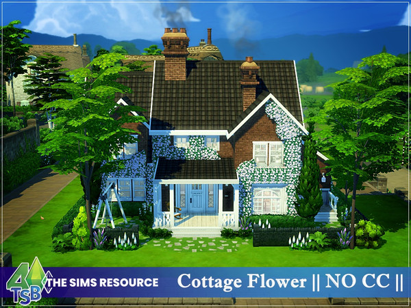 Sims 4 — Cottage Flower || NO CC || by Bozena — The house is located in the Finchwick .Henford-of-Bagley. Lot: 30 x 20