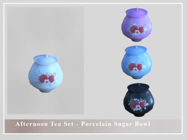 Sims 4 — Afternoon Tea Set - Porcelain Sugar Bowl by Balkanika — Porcelain Sugar Bowl part of the Afternoon Tea Set comes