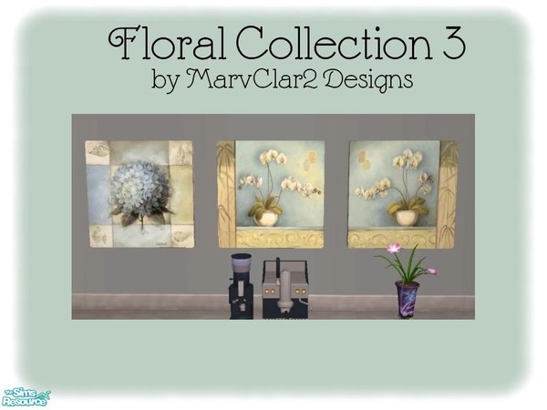 Sims 2 — Floral Collection 3 - Blue Hues by marvclar2 — Perfect blue hues! One set that includes Orchids and the other is