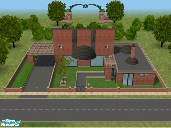 Sims 2 — Diamond Brick Estate by ennigma — Non furnished residencial home with 2 bedrooms, 2 bathrooms, study,