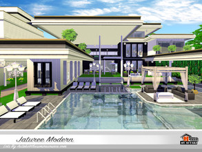 Sims 4 — Jaturee Modern NoCC by autaki — Jaturee Modern NoCC Luxury modern styles. House for your simmies. Hope you love