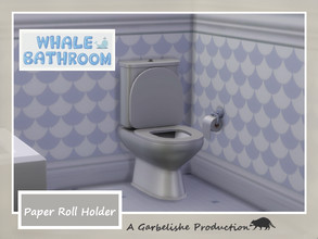 Sims 4 — Whale Paper Roll Holder by Garbelishe — A holder for toilet tissue in 8 colours