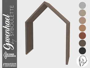 Sims 4 — Gwenhael - Arch Awning 2 tiles tall by Syboubou — This is an arch awning that can be plaed upon entrance to give