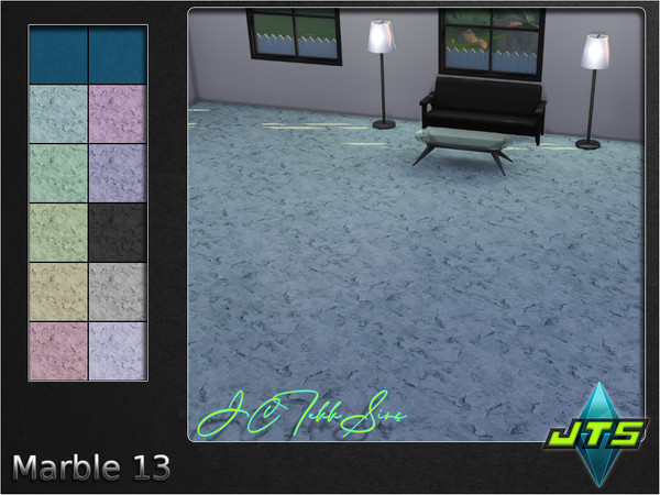 Sims 4 — Marble 13 by JCTekkSims — Smooth marble floor with 10 colors to choose from.
