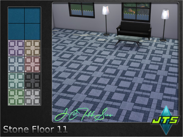 Sims 4 — Stone Floor 11 by JCTekkSims — Stunning colorful tiled stone floor with 8 colors to choose from.