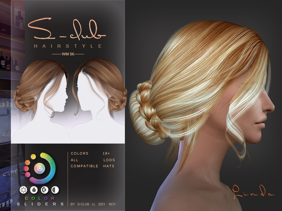 The Sims Resource - Braid bun hairstyle by S-Club