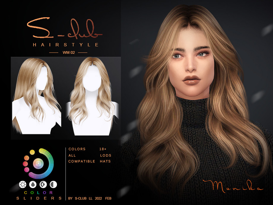The Sims Resource - Curly long hairstyle by S-CLUB