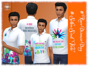 Sims 4 — Rare Disease Day by Stephanie_Mey1991 — This set contains three polo shirts for man. #RareDiseaseDay