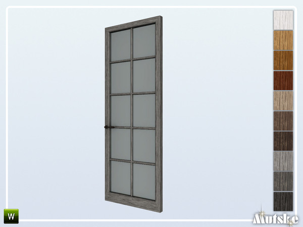 Sims 4 — Leeds Door Glass Deco by Mutske — Part of the construtionset Leeds. Made by Mutske@TSR.