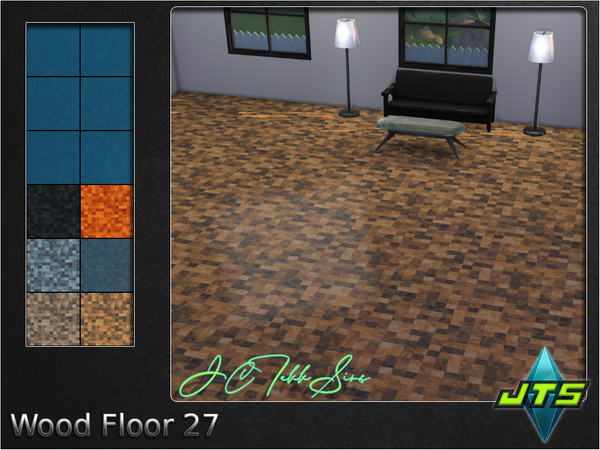 Sims 4 — Wood Floor 27 by JCTekkSims — Shiny stylish wood floor with 6 different colors.