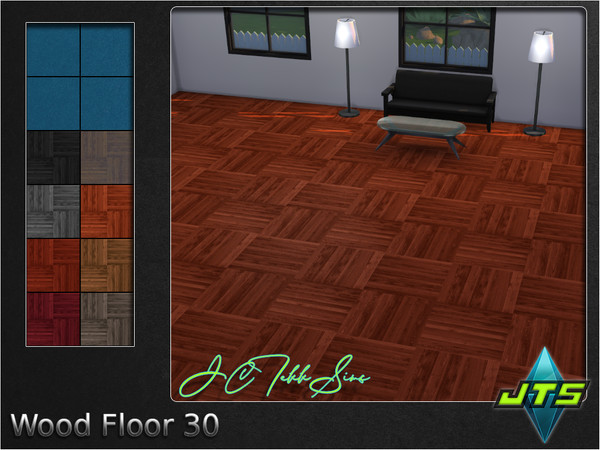 Sims 4 — Wood Floor 30 by JCTekkSims — Hatch style wood floor with 8 colors.