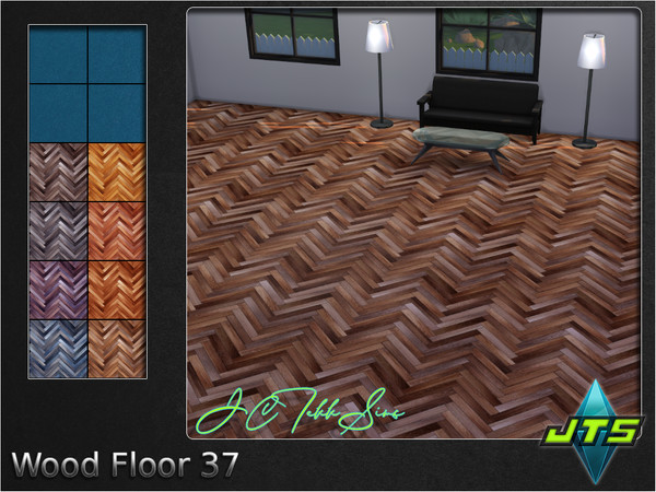 Sims 4 — Wood Floor 37 by JCTekkSims — Beautiful chevron style wood floor. Comes with 8 colors to choose from.