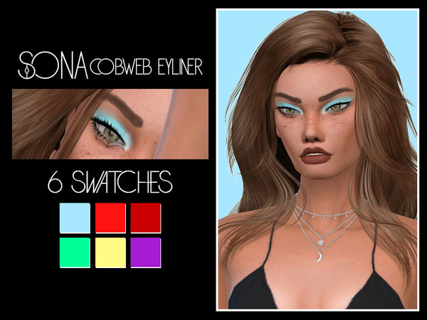 Sims 4 — SONA | Cobweb Eyeliner by ItsSona — 