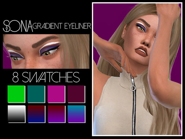 Sims 4 — SONA | Gradient Eyeliner by ItsSona — Sul sul! Say SUL SUL for my new content! I hope u like it! ● 10